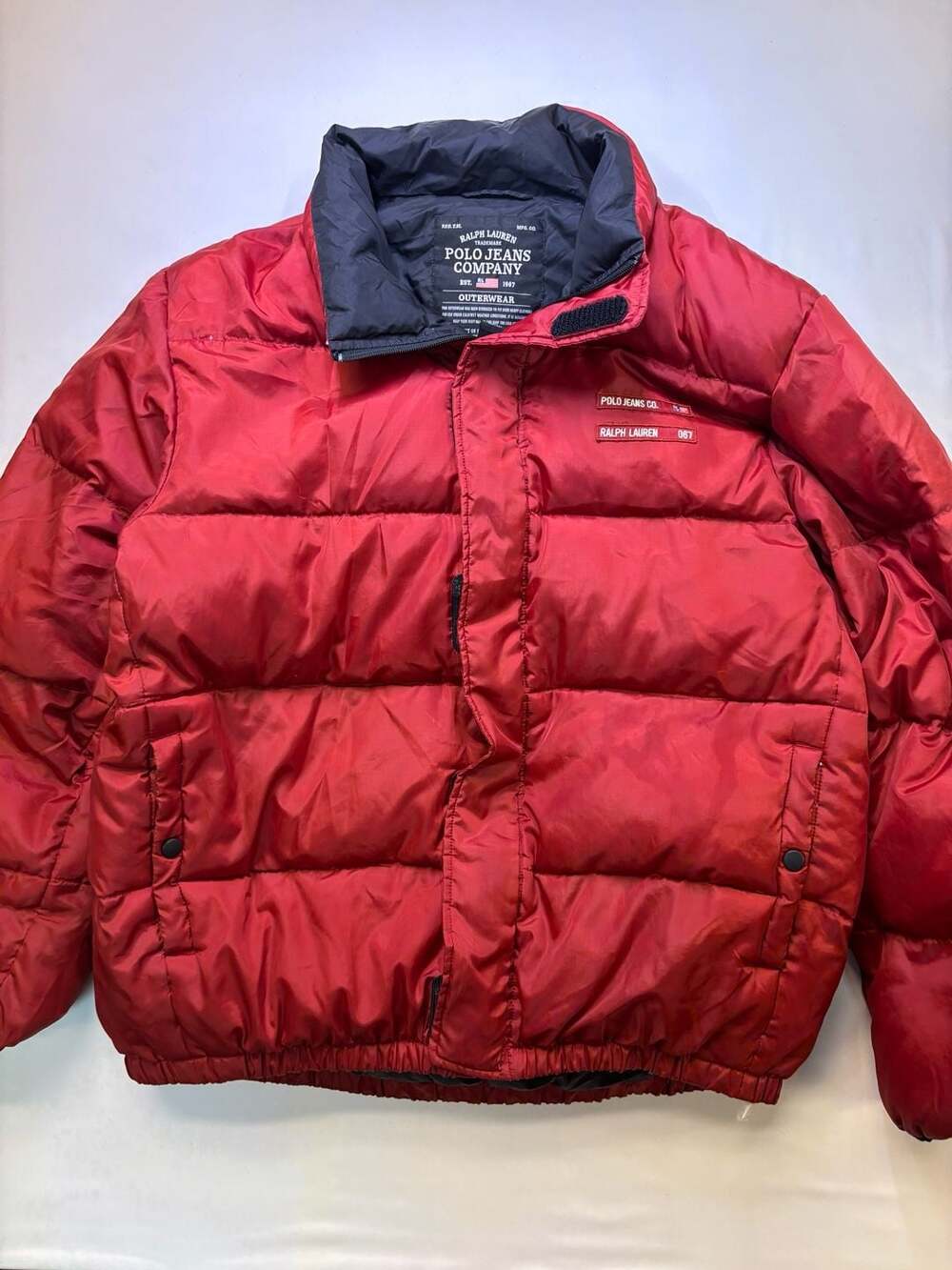 Polo Jeans Co. Ralph Lauren Puffer Down Jacket Size L Red